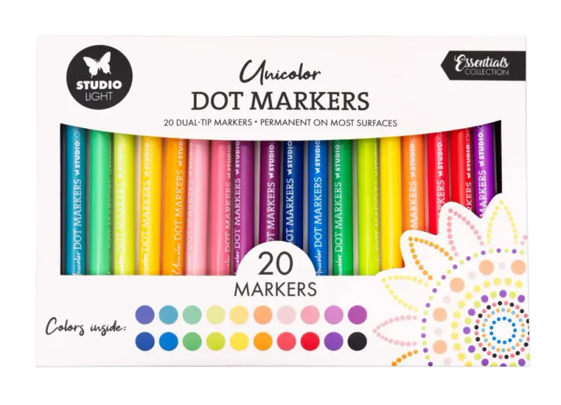 Studio Light – Dot Markers Unicolor (20 stk) (SL-CO-MARK63)