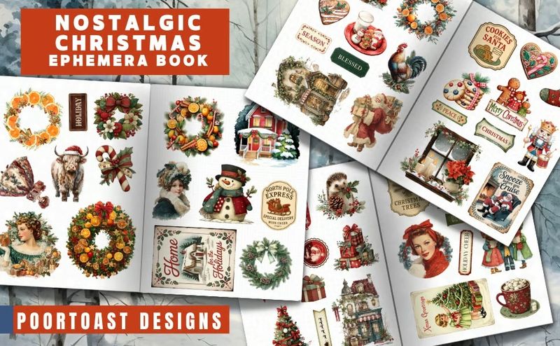 Nostalgic Christmas Ephemera Book – Poortoast / Kate Curry