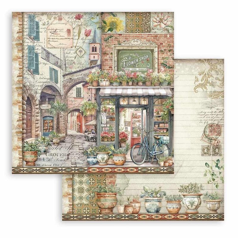 Stamperia Art Of Traveling Double Face 8x8