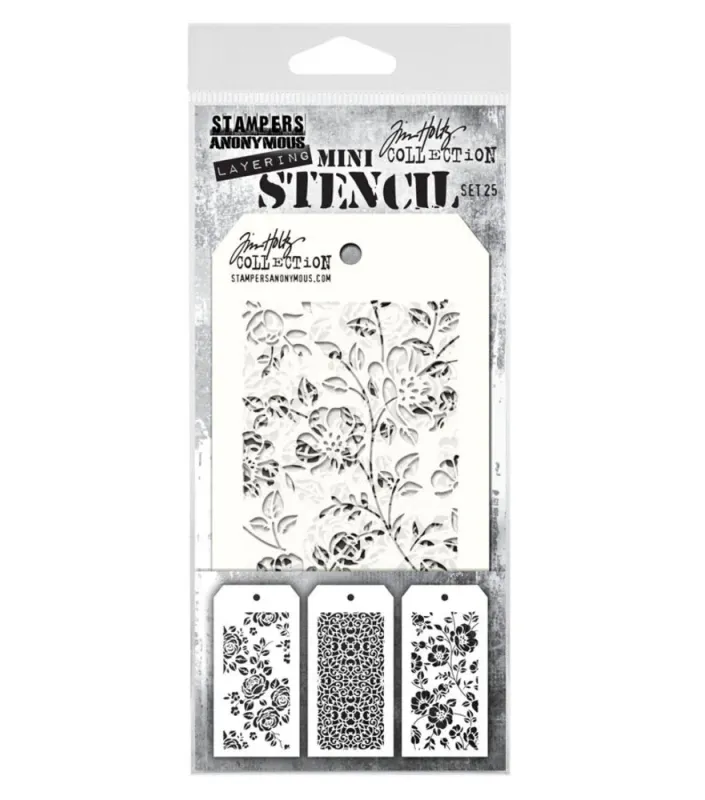 Tim Holtz – Mini Layering Stencil Set #25 (3 stk)