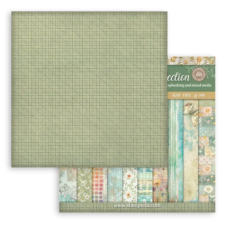 Stamperia Daisy Art Background Paper Pad 12x12