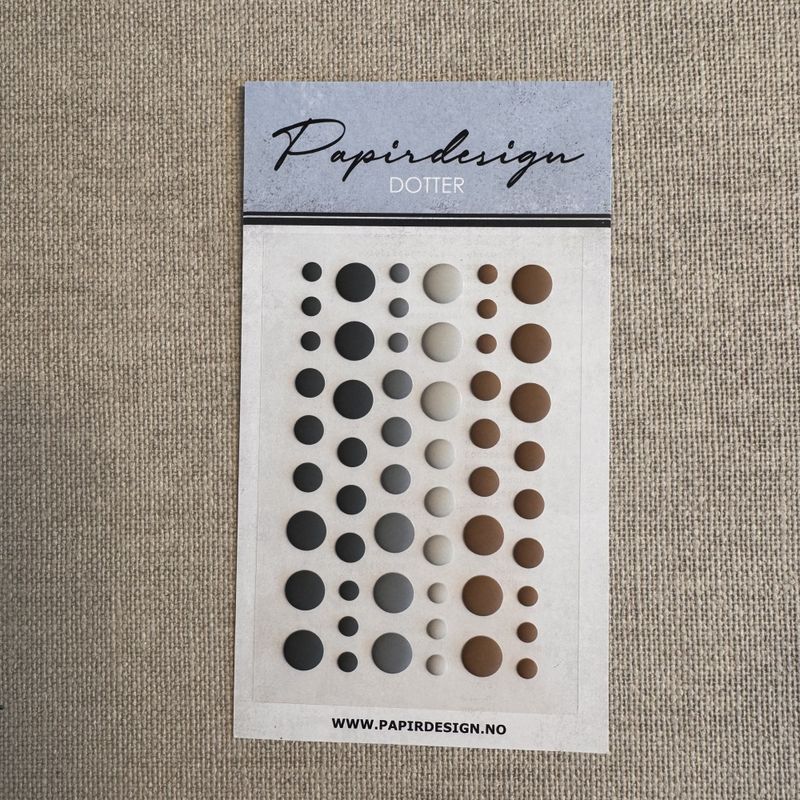 Papirdesign – Dotter Grå/Sort Matt