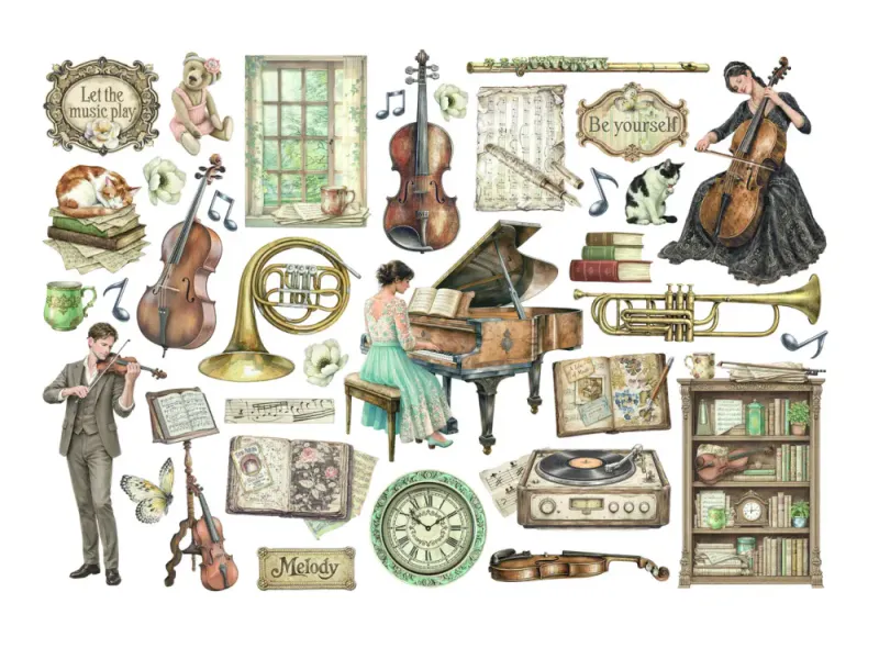 Stamperia – Symphony Adhesive Ephemera