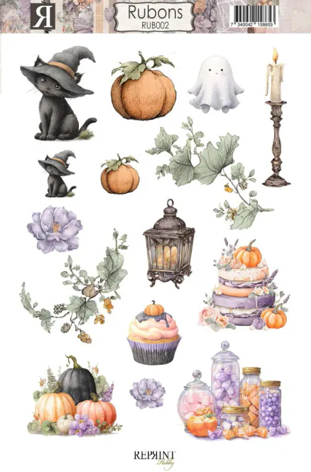 Hovedbilde Reprint – Enchanted Halloween Rub-ons 11x16 ...