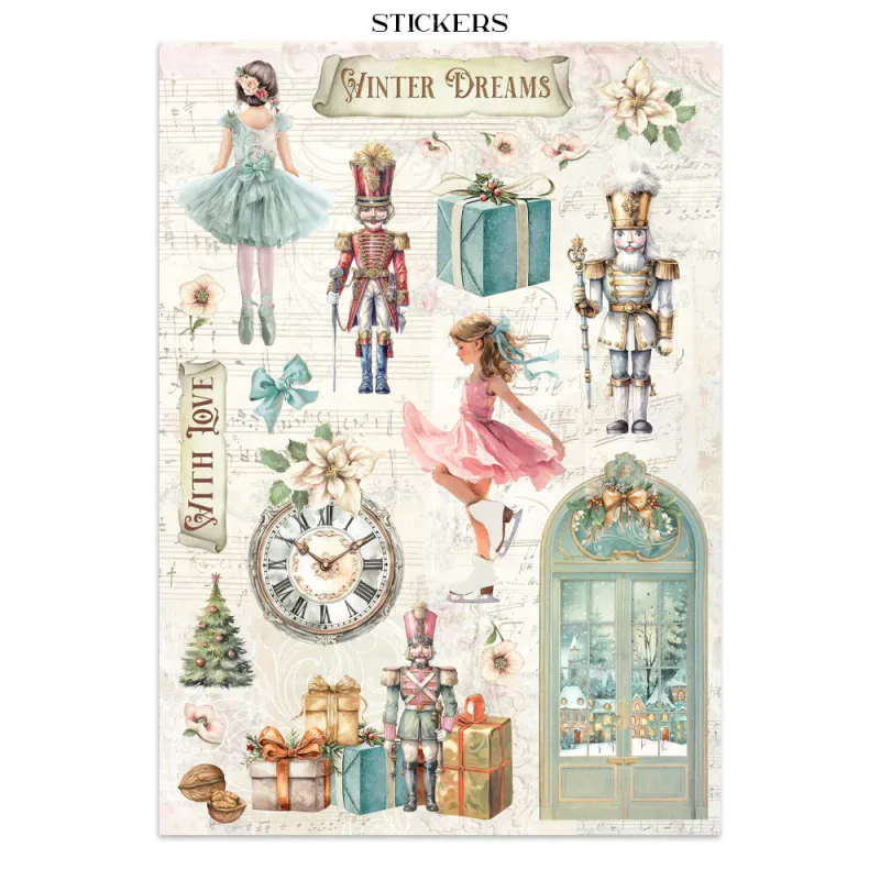 Stamperia – Winter Magic Junk Journal – Stickers, Backgrounds & Cut Outs