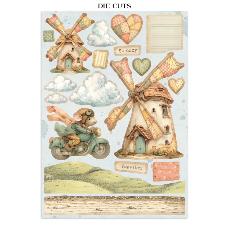 Stamperia – Cozy Family Junk Journal – Stickers, Backgrounds & Cut Outs