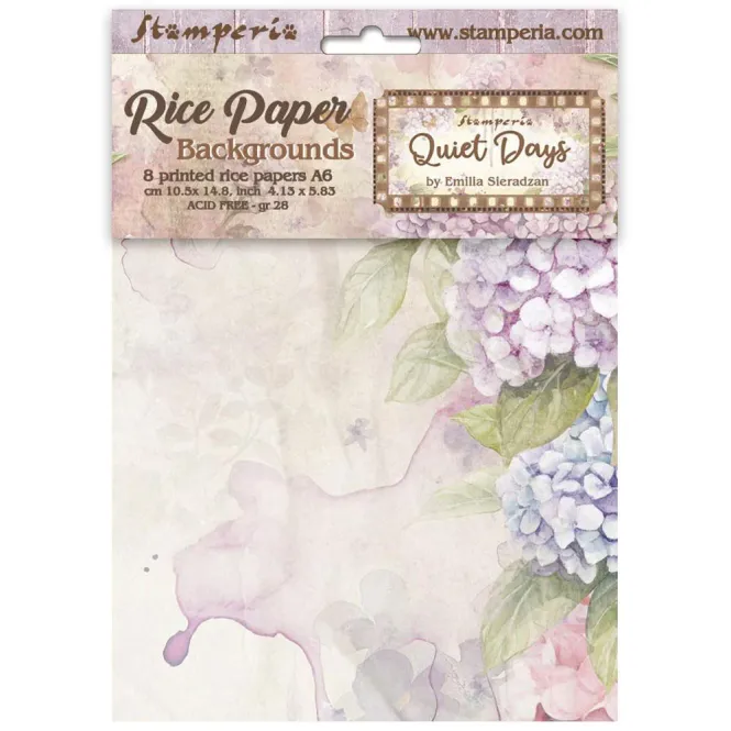 Hovedbilde Stamperia – Quiet Days A6 Rice Paper ...