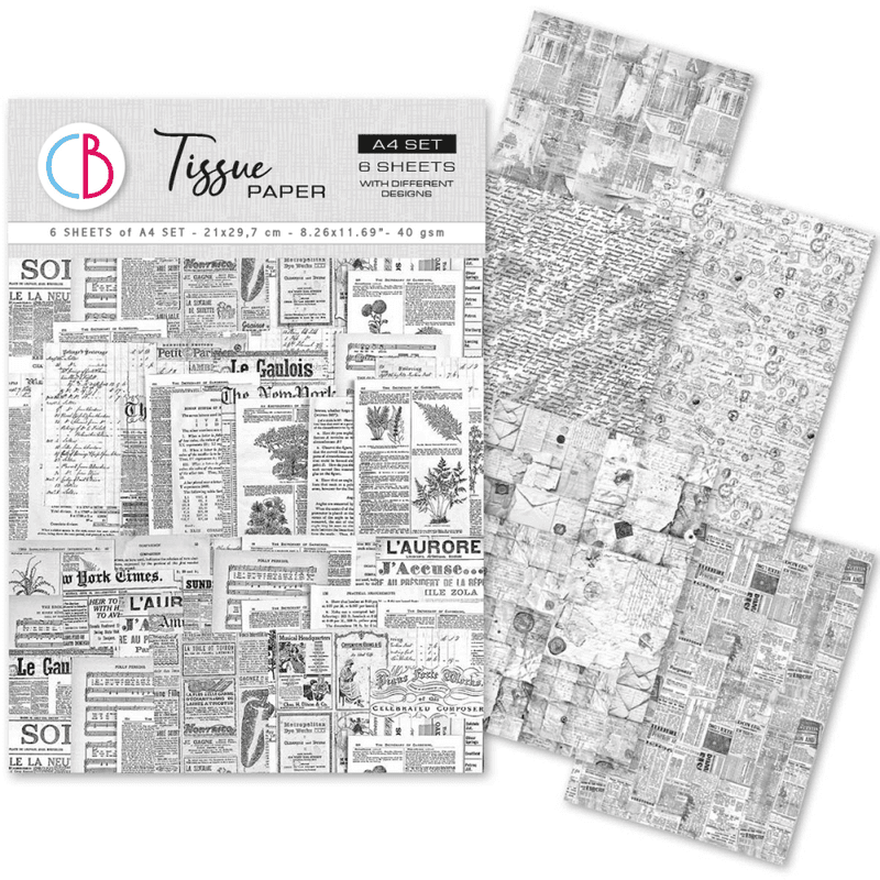 CB Tissue Paper A4 MIX – Storybook (STR: A4 – 21 × 29,7 cm, 6 ark)