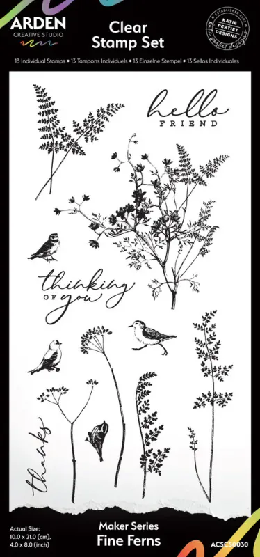 Arden Creative Studio – Fine Ferns Clear Stamp Set 4