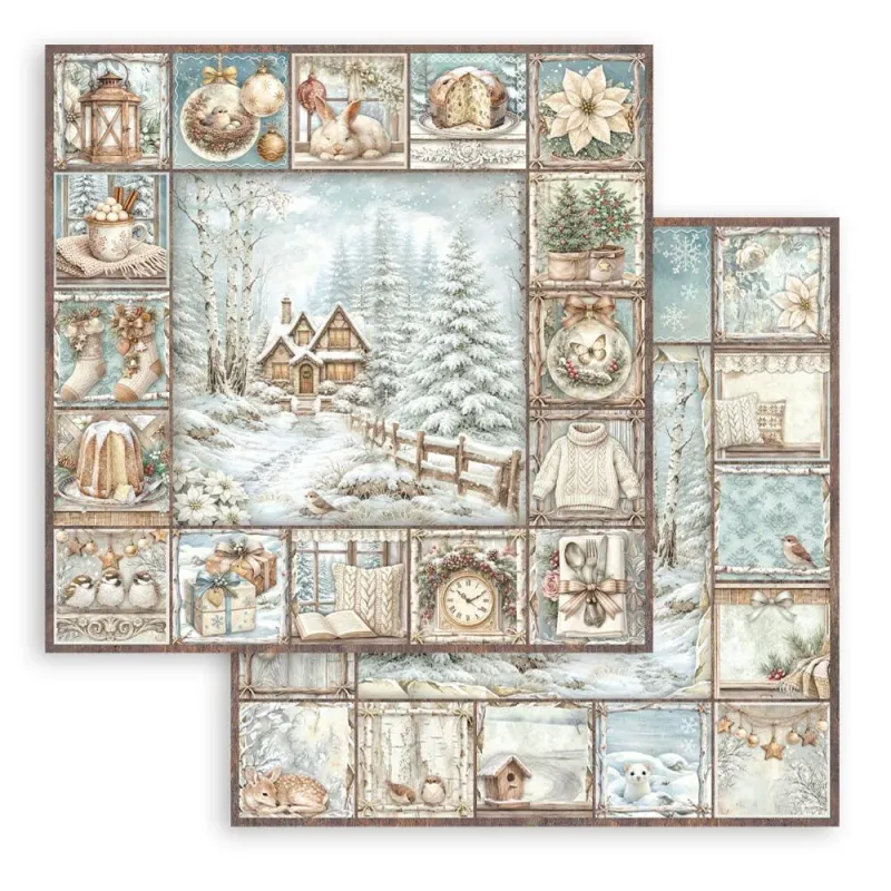 Stamperia White Christmas Paper Pad 12 × 12