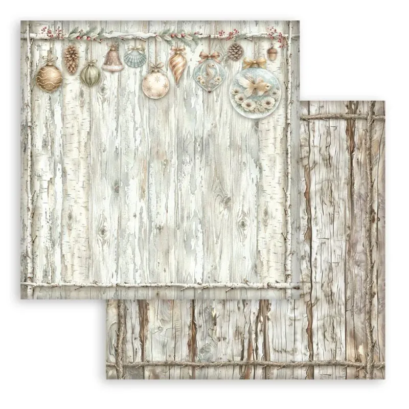 Stamperia White Christmas Maxi Backgrounds Selection Paper Pad 12 × 12