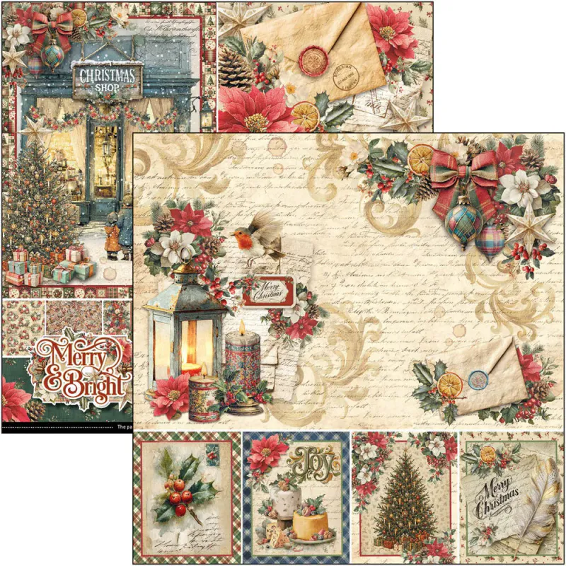 Ciao Bella - Merry & Bright - Paper Pad - 8 x 8