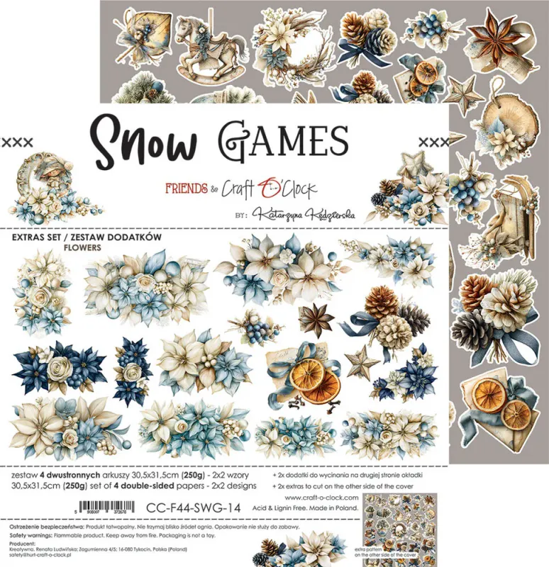 Craft O’Clock Snow Games Extras Set Flowers