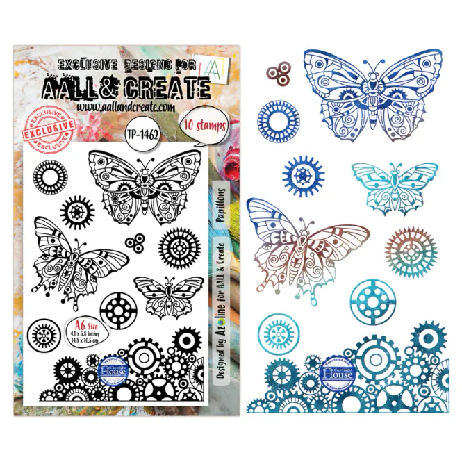 Hovedbilde AALL & Create Papillons A6 Clear Stamp Set