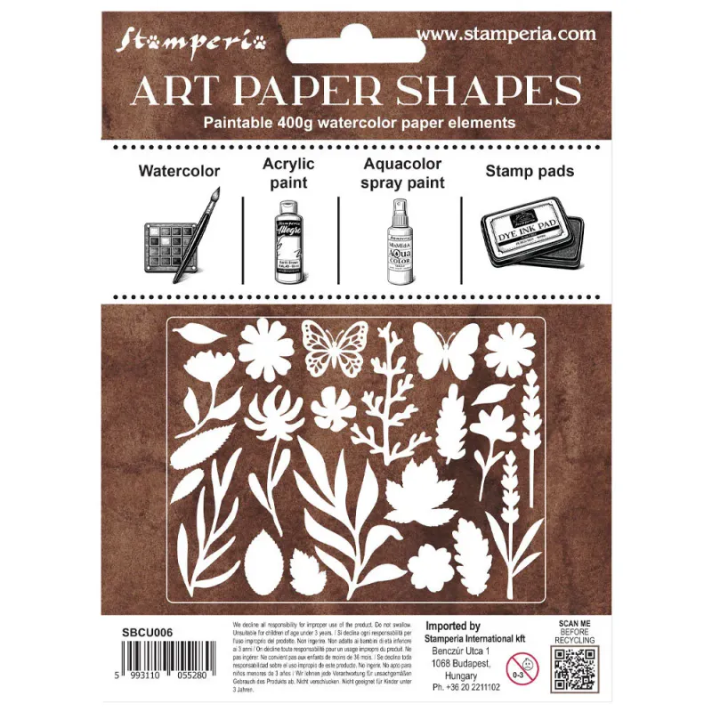 Stamperia – Flowers and Poems Art Paper Shapes