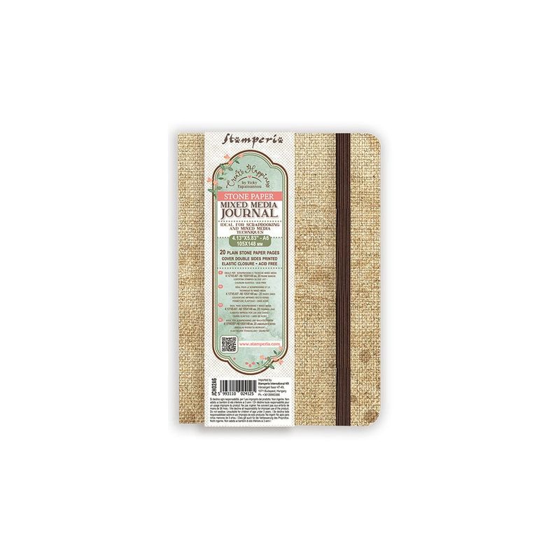 Stamperia Create Happiness Mixed Media Journal A6 – Stone Pages