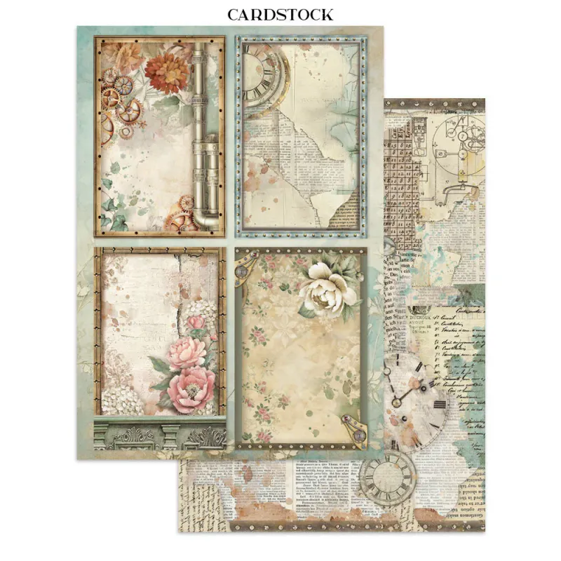 Stamperia Gardens of Time Junk Journal Kit – Backgrounds & Ephemera A4