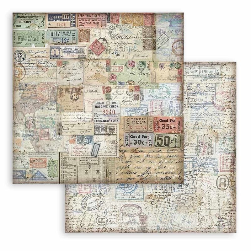 Stamperia Art Of Traveling Double Face 12x12