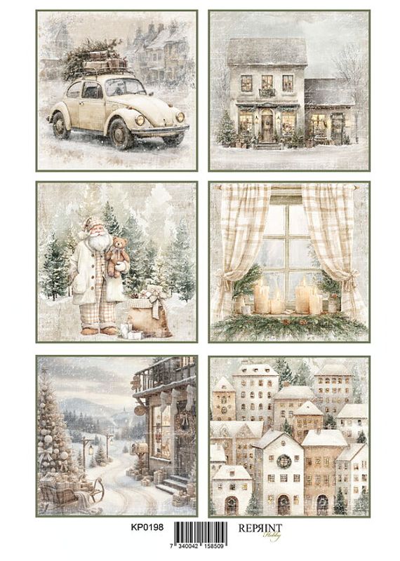 Reprint – Cozy Christmas Tags 2 Klippark A4 (6 motiver)