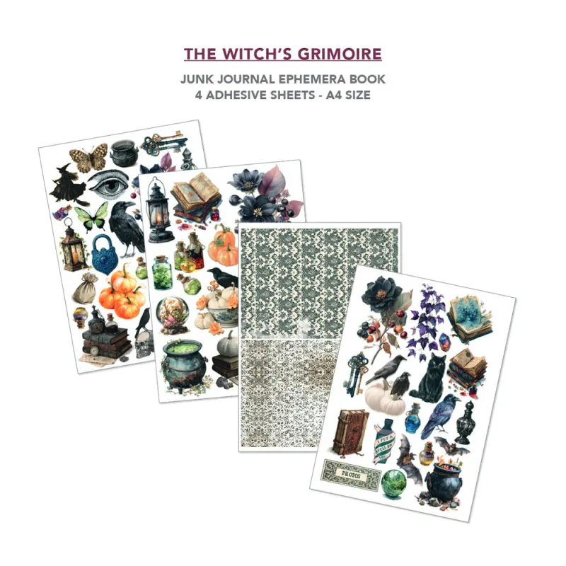 Ciao Bella – The Witch’s Grimoire Junk Journal & Ephemera Book A4
