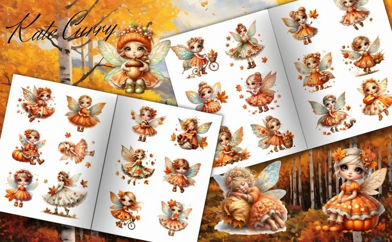 Autumn Fairy Ephemera Book (Art.nr. 0262)