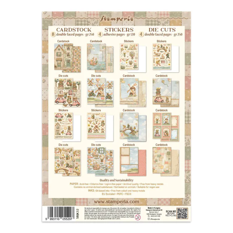 Stamperia – Cozy Family Junk Journal – Stickers, Backgrounds & Cut Outs