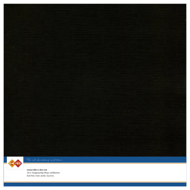 Hovedbilde Linen Cardstock – Black (30,5 × 30,5 cm, 10 ...