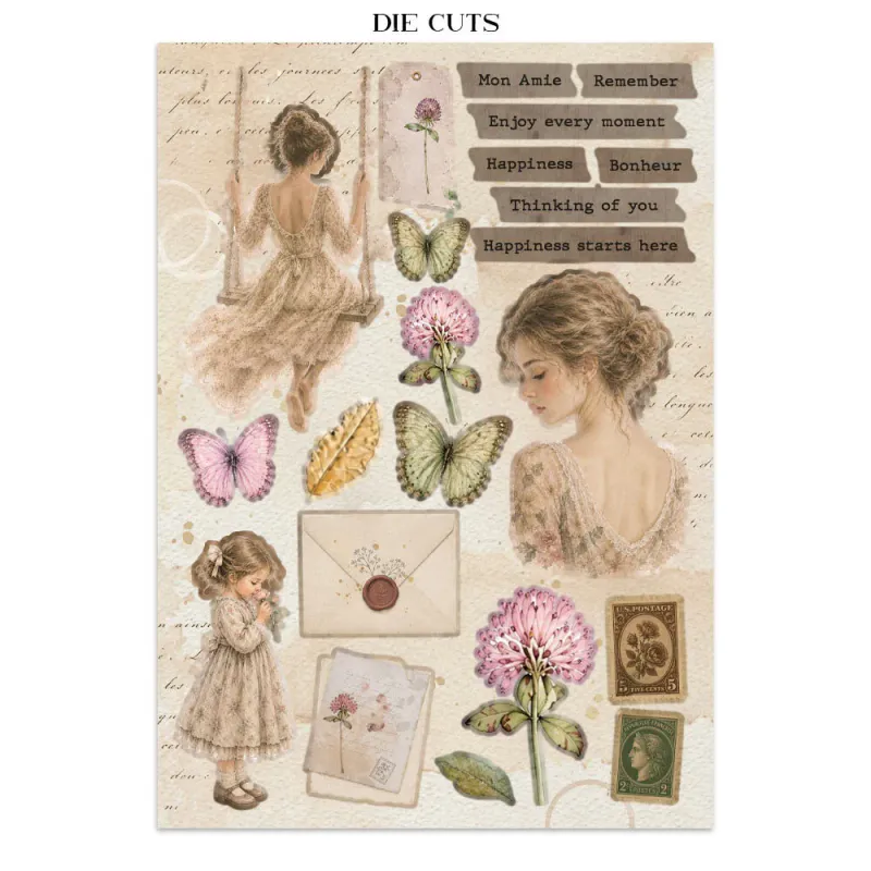 Stamperia – Flowers and Poems Junk Journal – Stickers, Backgrounds & Cut Outs