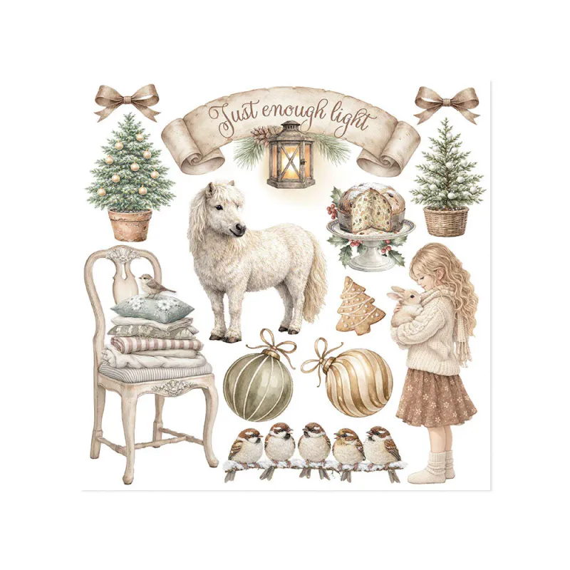 Stamperia – White Christmas Rub-On Kit (6 ark)