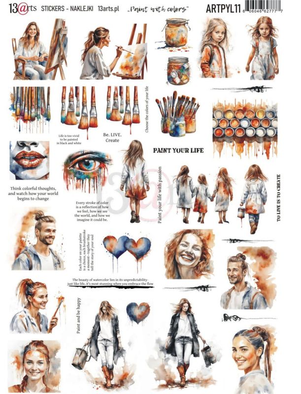 13@rt Stickers A4 – Paint With Colors