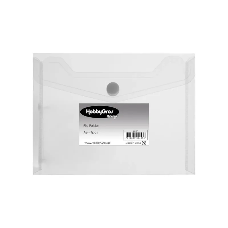 HobbyGros – Oppbevaringsmappe A6 (4 stk.) (SS125)