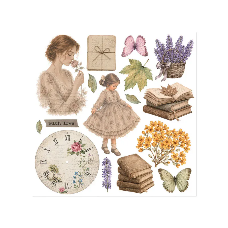 Stamperia – Flowers and Poems Rub-On – 6 ark