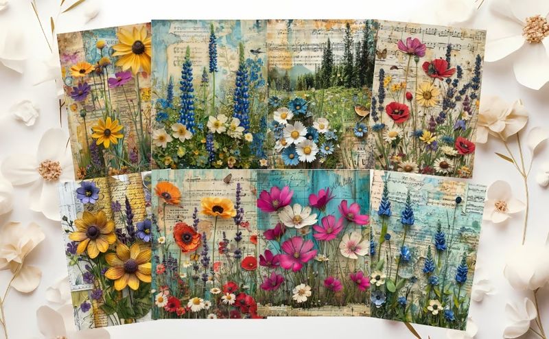 The Wildflower Scrapbook Paper – Kate Curry / Poortoast