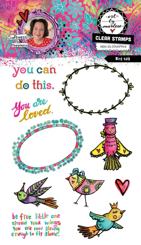 Art By Marlene – Bird Talk Clear Stamp
