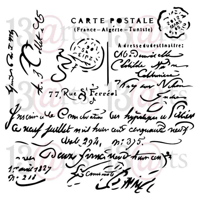 13@rt Postcard From France, Secret Garden 6x6