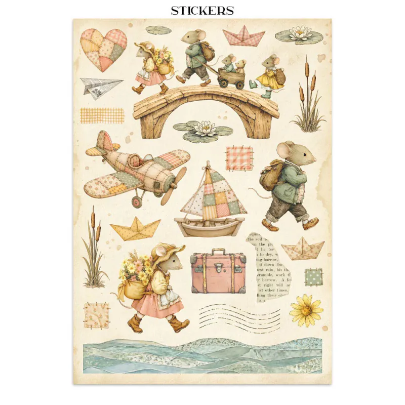 Stamperia – Cozy Family Junk Journal – Stickers, Backgrounds & Cut Outs