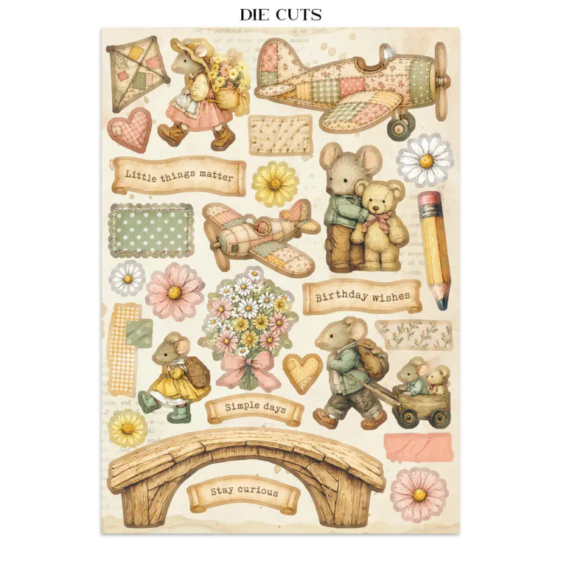 Stamperia – Cozy Family Junk Journal – Stickers, Backgrounds & Cut Outs