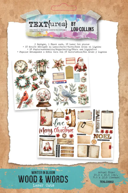 Hovedbilde TEXT(ures) Winter in Bloom Laser Cuts Wood & ...