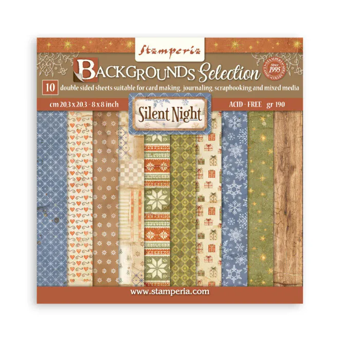 Hovedbilde Stamperia Silent Night Backgrounds Selection ...