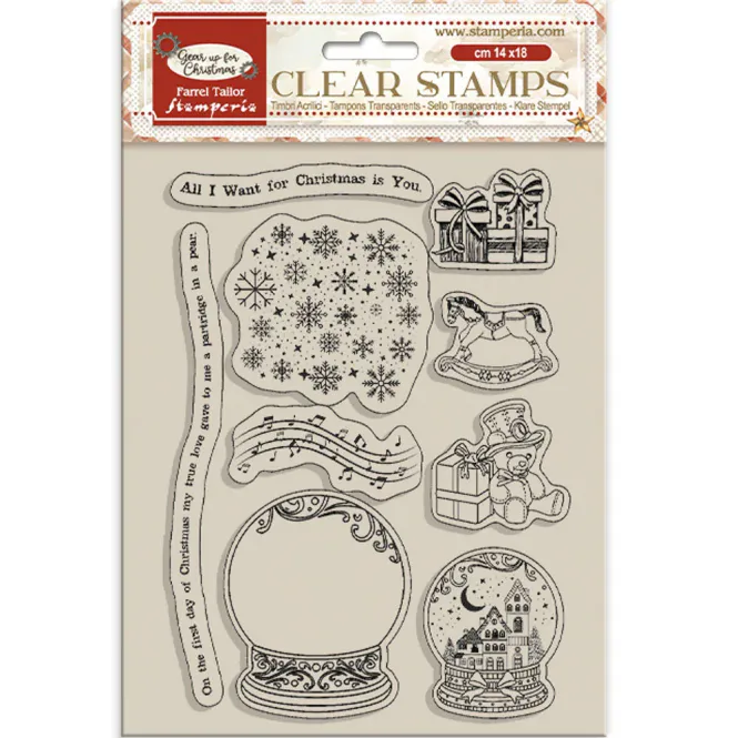 Hovedbilde Stamperia Gear Up for Christmas Snowglobes Clear ...