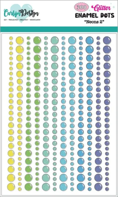Hovedbilde CarlijnDesign – Glitter Enamel Dots Neons 2 ...