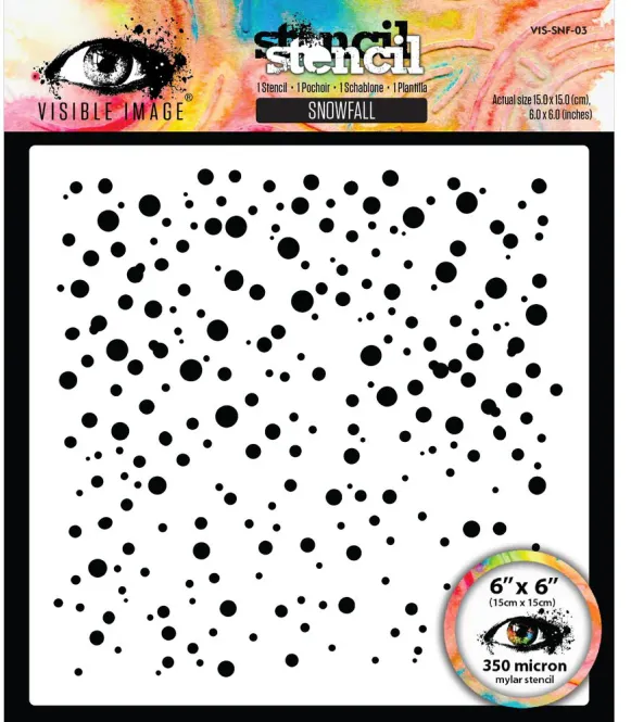 Hovedbilde Visible Image Snowfall Stensil 15x15 cm ...