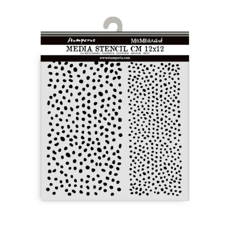 Stamperia Thick Stencil – Dots Pattern 12x12 cm