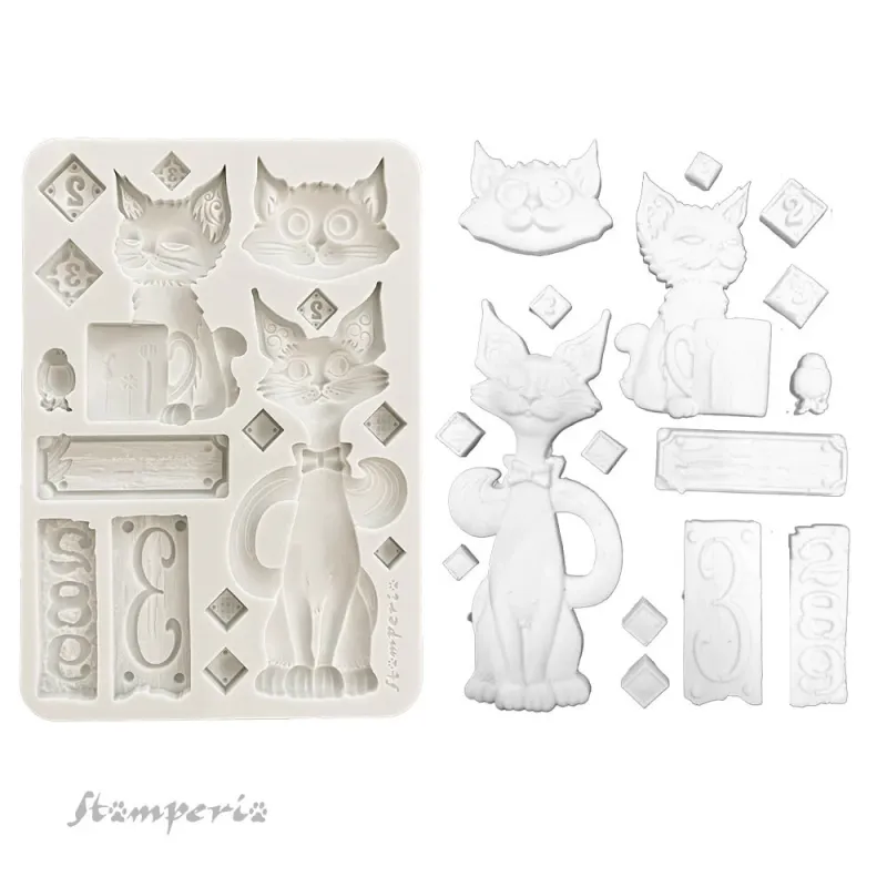 Stamperia – Furry Friends – A5 Silicon Mould Cats