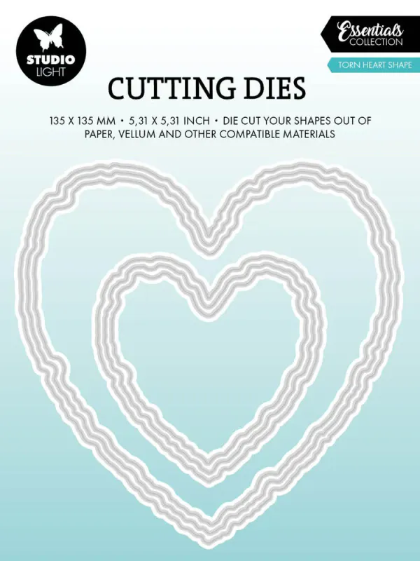 Studio Light – Torn Edge Cutting Die Heart Shape